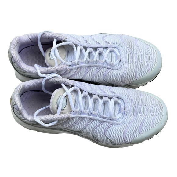 Nike Air Max Plus TN Sneakers Youth 5Y White Metallic Silver Low Top CD0609-108 - Picture 5 of 10